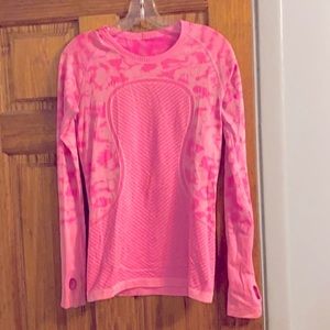 Lululemon Neon Pink Long Sleeve Swiftly